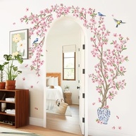 Decalques de Parede Flor de Cerejeira Rosa | Adesivos Decorativos para Sala e Quarto - imagem 4