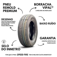 Kit 2 Pneus Remold 185/70R14 Vipal Speedfire - Segurança e Economia Certificados pelo Inmetro - imagem 4