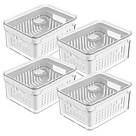 Organizador Geladeira: Kit 4 Caixas 2,2L com Cesto - imagem 2