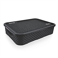 Cesto de Rattan com Tampa: Organização e Estilo - imagem 1