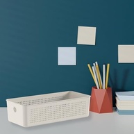 Cesto Organizador Multiuso 4,5L Bege - Linha Flow | Armazenamento Elegante e Funcional - imagem 3
