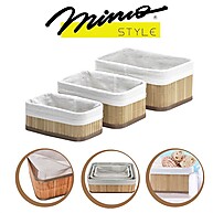 Cestos Organizadores Bambu: Kit 3 Peças Mimo Style - imagem 1