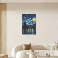 Céu Noturno com Estrelas Cintilantes - Arte de Parede 20x30 cm, Sem Moldura, Decoração Mágica para Ambientes - imagem 2