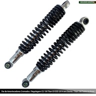 Amortecedores Cromados SmartFox com Regulagem para Honda CG 150 Titan EX ESD e 160 - Par - imagem 3