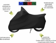 Capa Protetora Premium para Honda CG 125 Today - Proteção Total com Logo Exclusivo (Preta) - imagem 5