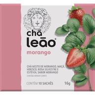Chá Leão Morango: Sabor e Aroma Premium em 10 Sachês - imagem 1