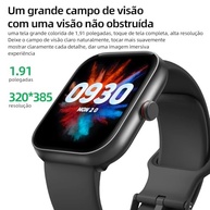 Bettdow Smartwatch 1.91" com Alexa: Chamadas, IP68, 100+ Modos Esportivos - Seu Aliado Inteligente (Preto) - imagem 3