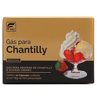 Gás Para Garrafa De Chantilly Cremes Com 10 Cápsulas De N2O - imagem 1