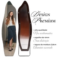 Espelho Orgânico Corpo Inteiro com Moldura em Metal - 1,50x40cm - Design Luxo para Parede e Chão - imagem 5