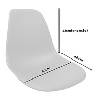 Assento para Cadeira Charles Eames Eiffel - Branco | Polipropileno Resistente e Ergonômico - imagem 3