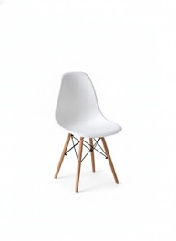 Kit 4 Cadeiras Eiffel Charles Eames DSW em Polipropileno Preto com Base de Madeira Clara – Estilo Escandinavo Moderno para Sala de Jantar, Cozinha ou Escritório - imagem 5