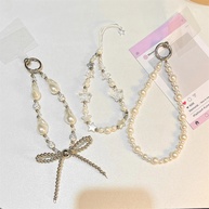 Phone Strap de Luxo Pérolas e Cristais – Charme Anti-Perda - imagem 3