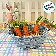 Cesta de Bambu Oval Azul 18cm: Decore com Charme! - imagem 2