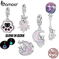 Charme de Gato Fofo Prata 925 - Pingente para Pulseira - imagem 1