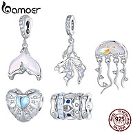 Charme de Prata Jellyfish Bamoer 925: Elegância Oceânica - imagem 1