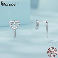 Brincos de Coração em Prata 925 Bamoer: Elegância e Charme - imagem 2