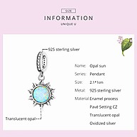 Pingente Sol em Prata 925 Bamoer: Elegância e Charme - imagem 2