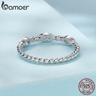 Anel Prata 925 Bamoer Nano Opala: Elegância e Charme - imagem 2