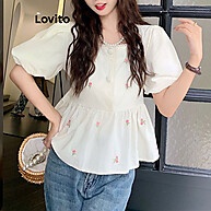 Blusa Floral Babados Lovito: Estilo e Charme! - imagem 2