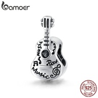 Charme Guitarra Prata 925 Bamoer: Estilo Vintage! - imagem 1