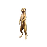 Estátua Miniatura Suricato Latão - Decoração Mesa Animada e Charmosa - imagem 1
