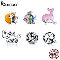 Charms Bamoer Prata 925: Peixes e Caranguejos - imagem 1