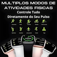 Smartwatch W0 Mini Branco: GPS, NFC, Alexa/Siri/Google, ChatGPT e Brindes Exclusivos - imagem 4
