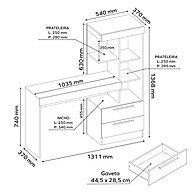 Escritório Completo: Mesa e Armário com Chave - imagem 2