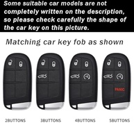 ontto Capa de chave com padrão de carbono adequada para Jeep Grand Cherokee Smart Remote Key Fob para Chrysler 200 300 acessórios de carro - imagem 3