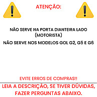 Maçaneta Externa Gol G3 G4 – 4 Portas Preta sem Chave - imagem 2