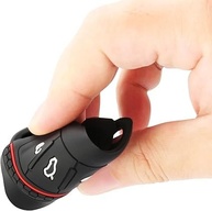 Capa Chave Canivete VW Up, Jetta, Fox, Gol, Voyage (3 Botões) - Vermelho e Preto - imagem 5