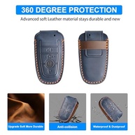 Capa de Chaveiro em Couro Azul QBUC para Ford Explorer, Bronco, F150 e Lincoln - Proteção Premium e Estilo - imagem 5