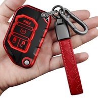 Capa de Chave Jeep Gladiator JT & Wrangler JL Rubicon Vermelha com Chaveiro - Proteção Total Sindeda - imagem 2