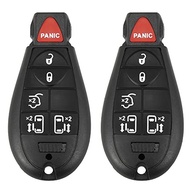 Kit 2 Controles Remotos Chaveiro 6 Botões 433MHz para Dodge Grand Caravan e Chrysler Town & Country - imagem 2