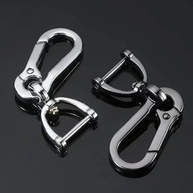 3 peças chaveiros de carro forte em forma de mosquetão chaveiro gancho de escalada chaveiro masculino acessórios interiores automotivos, Prata, M - imagem 4