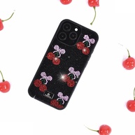 Capa iPhone Cherry Rhinestone: Estilo e Proteção! - imagem 2