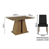 Sala de Jantar Completa: Mesa + 6 Cadeiras Madesa Cheryl - imagem 2