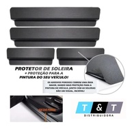 Jogo 8 Peças Soleira Porta Chevrolet Onix 2012-2021 Adesivo Preta com Cromo - imagem 4
