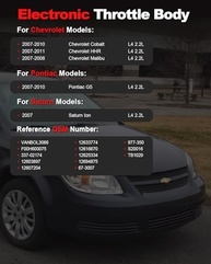 Corpo do Acelerador Eletrônico para Chevrolet Cobalt, HHR, Malibu e Pontiac G5 (2.2L L4) - Peça de Reposição 12603897 - imagem 3