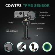 Sensor TPMS 315MHz para GMC, Buick, Chevy, Cadillac - Kit com 4 Unidades - imagem 5