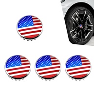 Kit 4 Calotas Bandeira Americana 83mm para Chevy GMC - Estilo Patriótico e Personalizado - imagem 1