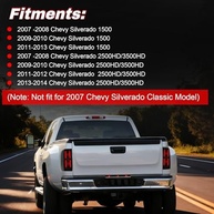 Conjunto de Lanternas Traseiras LED Fumê com Animação para Chevy Silverado 2500HD/3500HD (2007-2014) - imagem 4