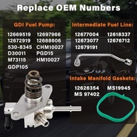 Kit Bomba Combustível GDI Alta Pressão 12697966 + Tubo 12677004 para Chevy, GMC e Cadillac - imagem 5