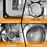 Faróis de LED WEELMOTO para Chevy C10/Silverado/Tahoe/Suburban 92-98: Iluminação Premium e Durabilidade Garantida - imagem 4