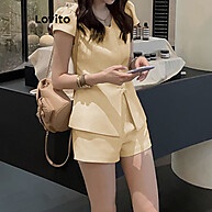 Conjunto de Shorts Plissado Lovito: Casual e Chic! - imagem 2