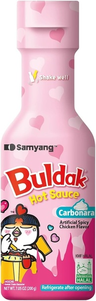Molho de Pimenta Coreano Super Picante Buldak Carbonara Hot Chicken Flavor Sauce - 200g - imagem 1