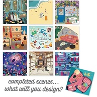 Sticker & Chill — Wanderlust — Livro de Adesivos Reposicionáveis para Relaxar — Atividade Criativa sem Tela para Adultos - imagem 4