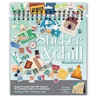 Sticker & Chill — Wanderlust — Livro de Adesivos Reposicionáveis para Relaxar — Atividade Criativa sem Tela para Adultos - imagem 2