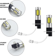 Lâmpada Neblina LED H3 5630 10SMD 30 Chips - Luz Branca Fria para Carros DC9-16V (Par) - imagem 4