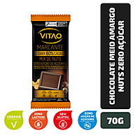 Chocolate Amargo Nuts Zero Açúcar: Sabor Intenso! - imagem 1